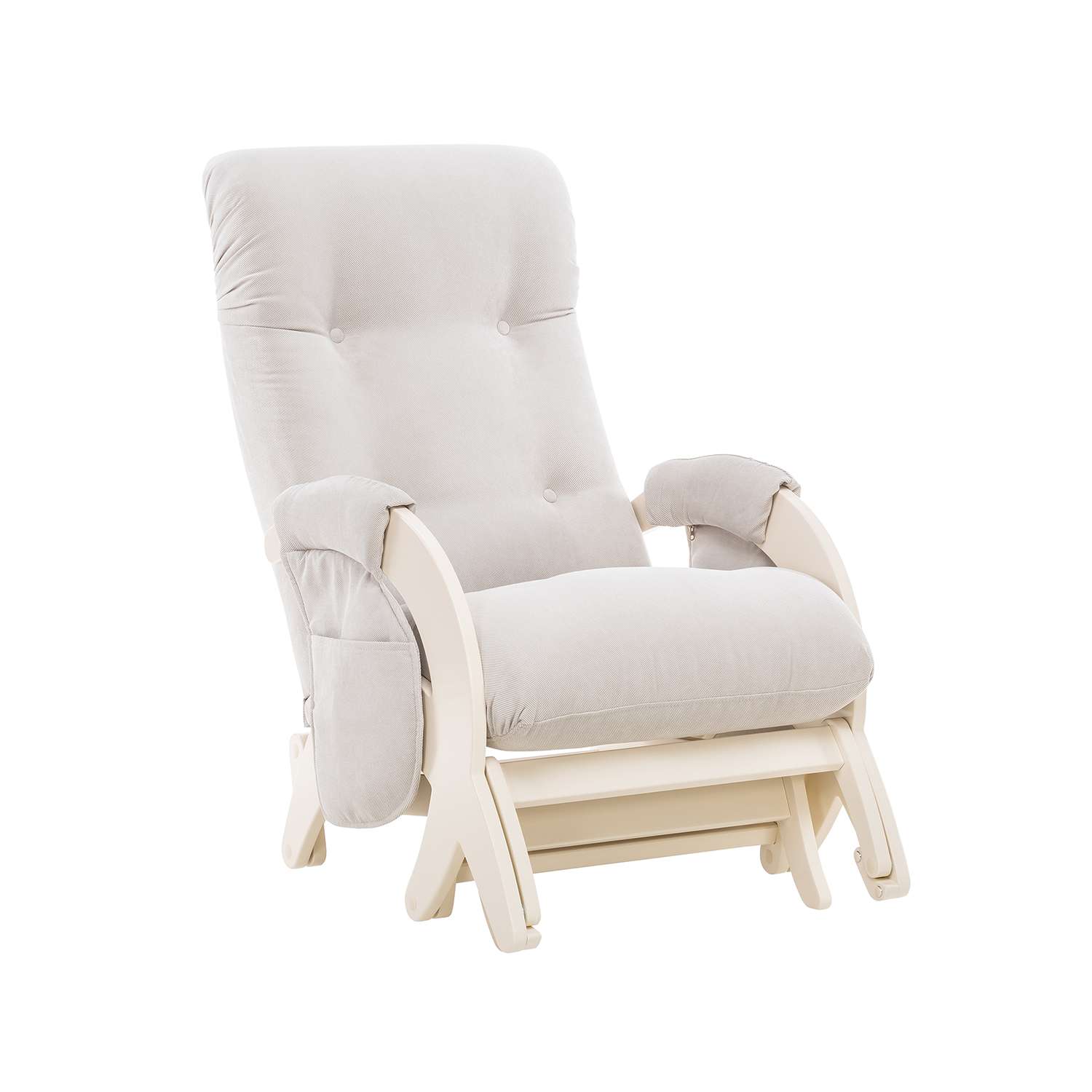 Кресло для кормления Milli Dream с карманами Дуб шампань ткань Verona Light Grey - фото 1