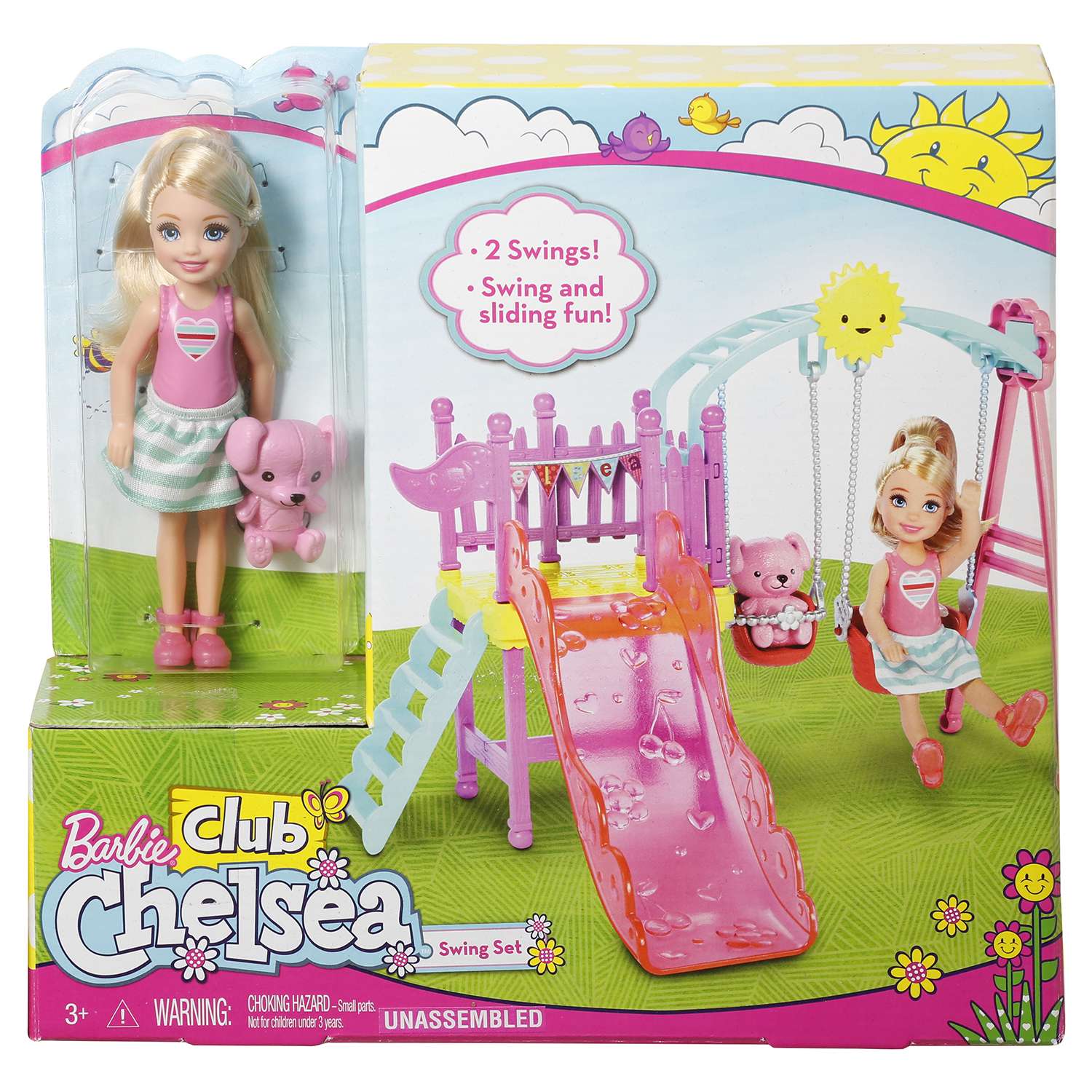 Набор игровой Barbie Развлечения Челси Горка с качелями DWJ46 DWJ45 - фото 2