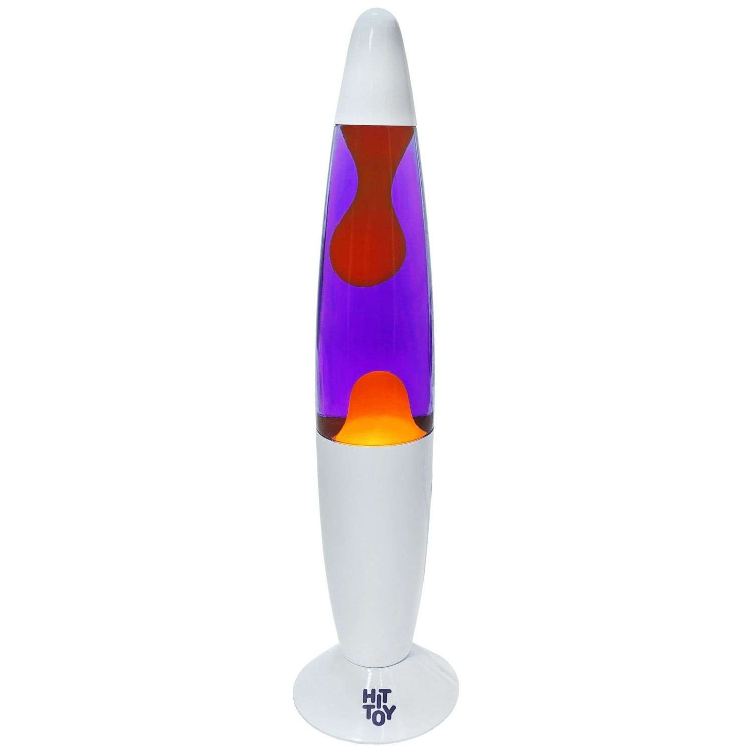 Светильник HitToy Лава-лампа белый корпус 34 см Фиолетовый/Оранжевый - фото 1
