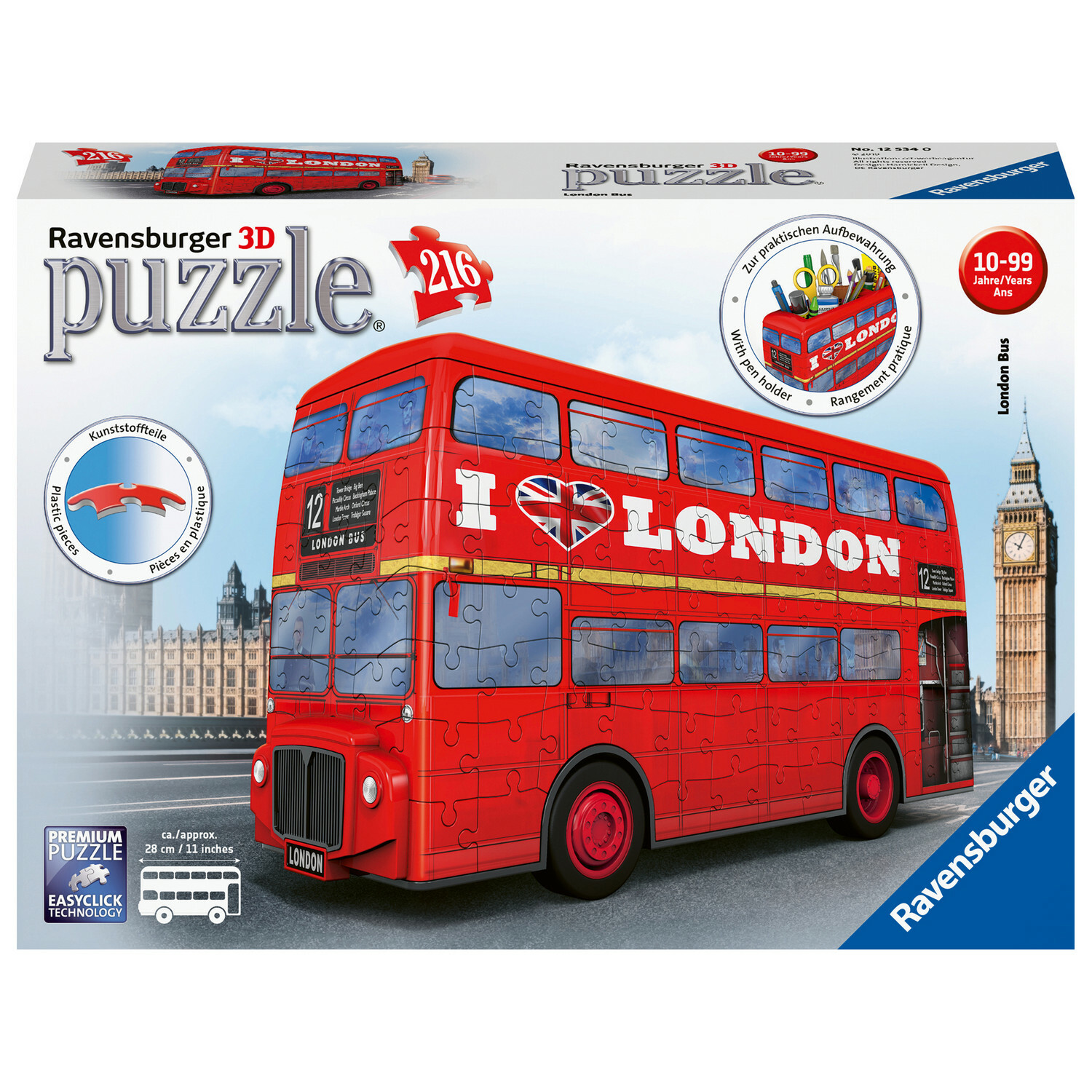 Пазл 3D Ravensburger Лондонский автобус 216элементов 12534 - фото 1