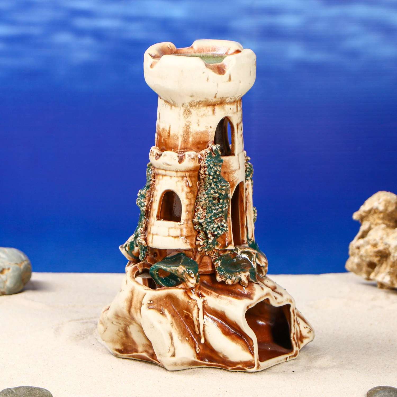 Декорация для аквариума Sima-Land «Башня на скале» - фото 2