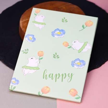 Зеркало настольное для макияжа iLikeGift Happy bear green