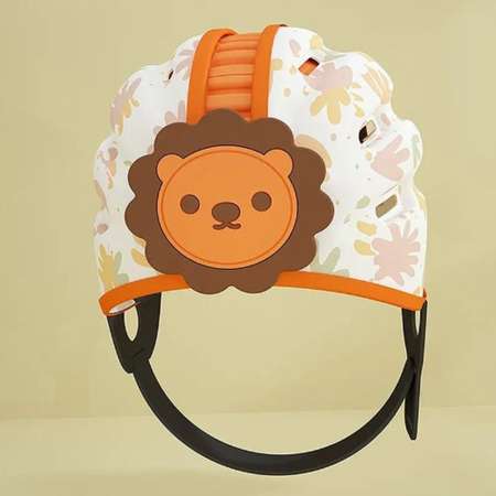 Шлем защитный Beideli для малышей от падений Львенок оранжевый
