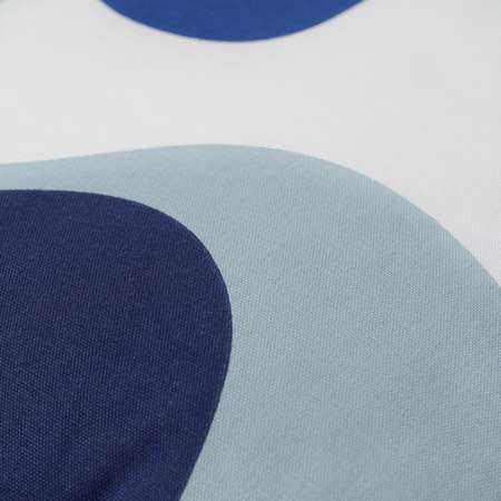 Подушка Tkano декоративная из хлопка синего цвета с авторским принтом 45х45 см