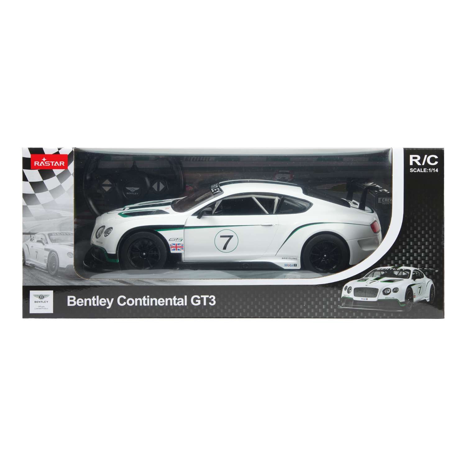 Машина Rastar РУ 1:14 Bentley Contin.GT3 Белая - фото 2