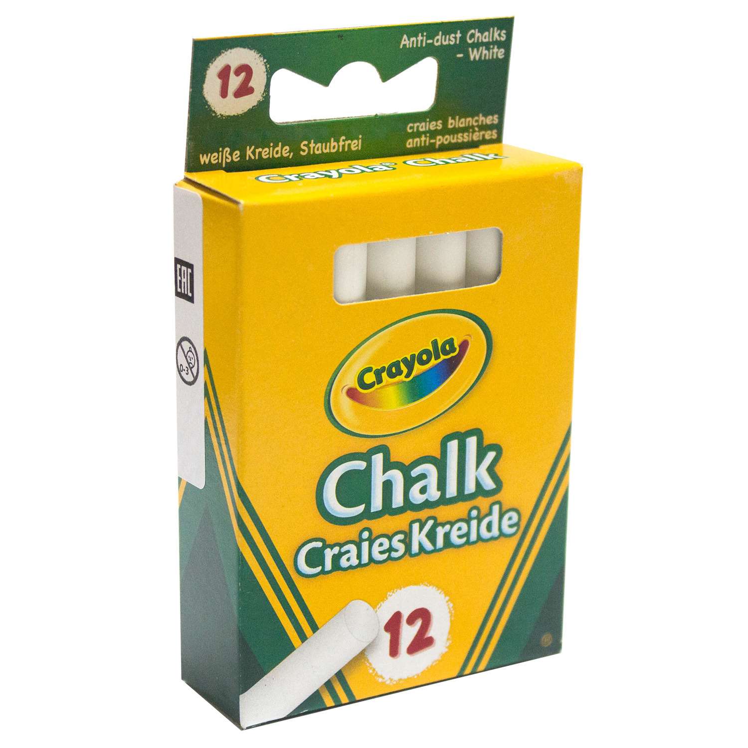 Мелки Crayola неосыпающиеся 12 шт белые - фото 2