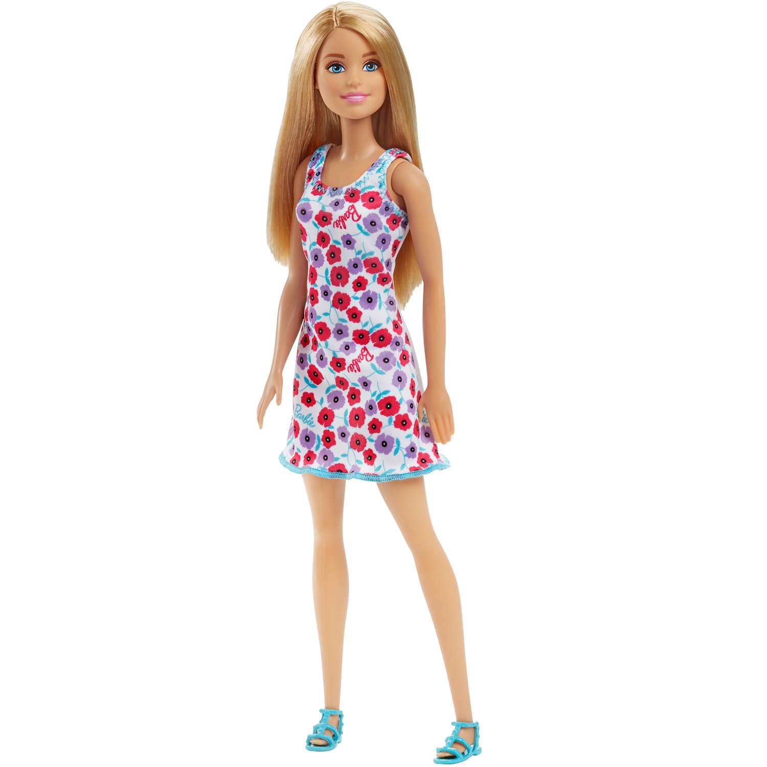 Кукла Barbie в белом платье в цветочек DVX86 DTF41/T7439 - фото 1