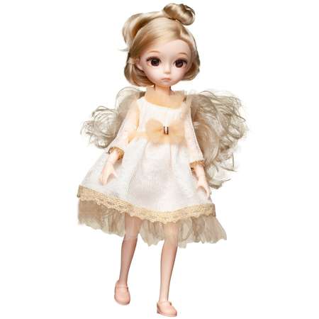 Кукла Junfa в бело золотом платье 25 см