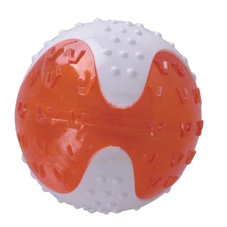 Игрушка для собак M-Pets Мячик с ароматом бекона Оранжевый-Белый 10635599