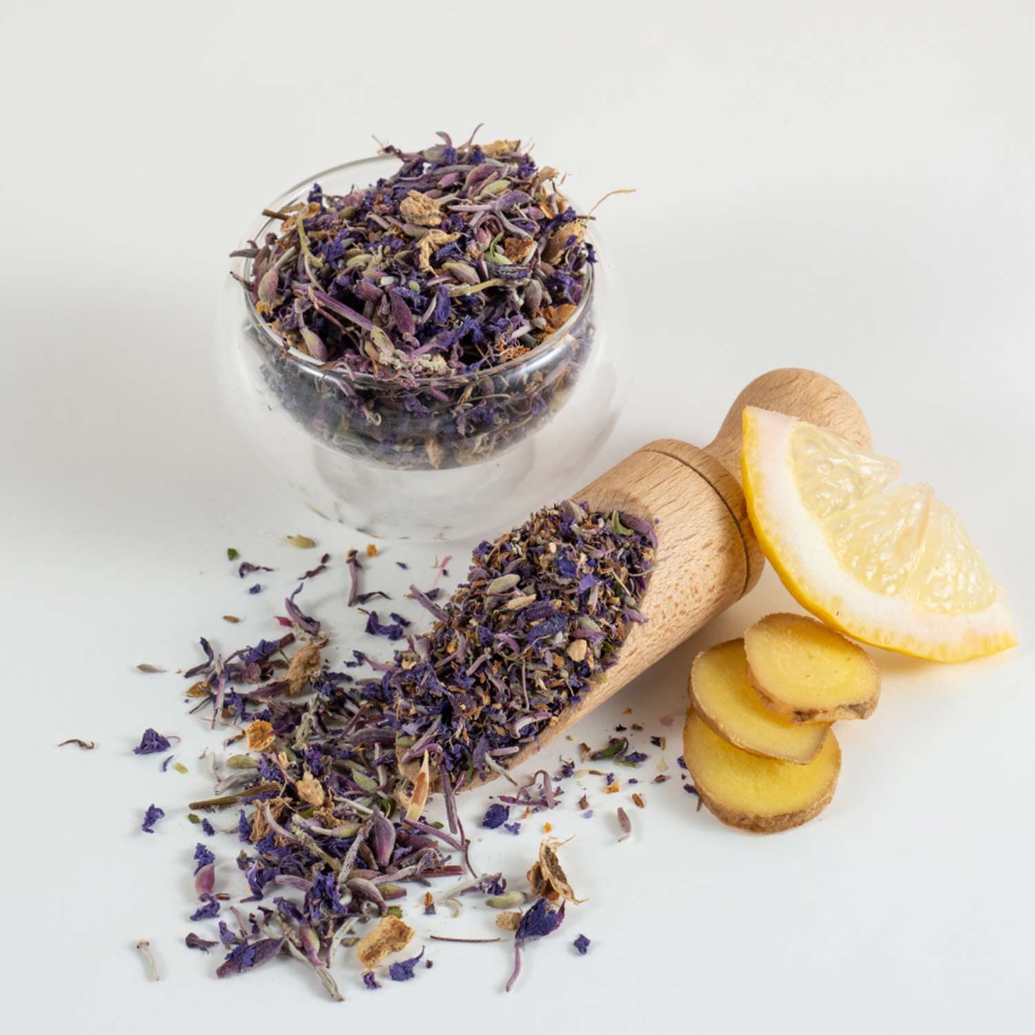 Напиток чайный Предгорья Белухи Иван-чай Сушеные цветы лимон и имбирь 80 г - фото 2