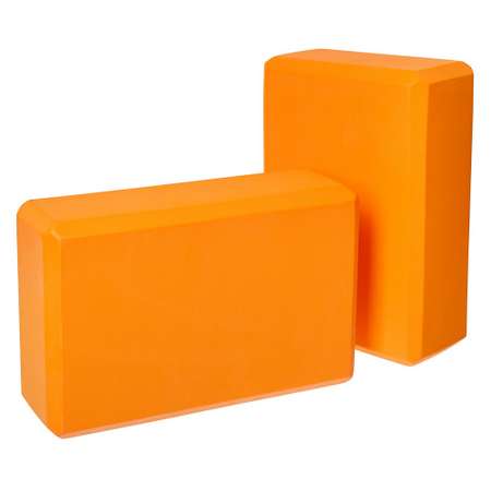 Блоки для йоги 2 шт. STRONG BODY оранжевые