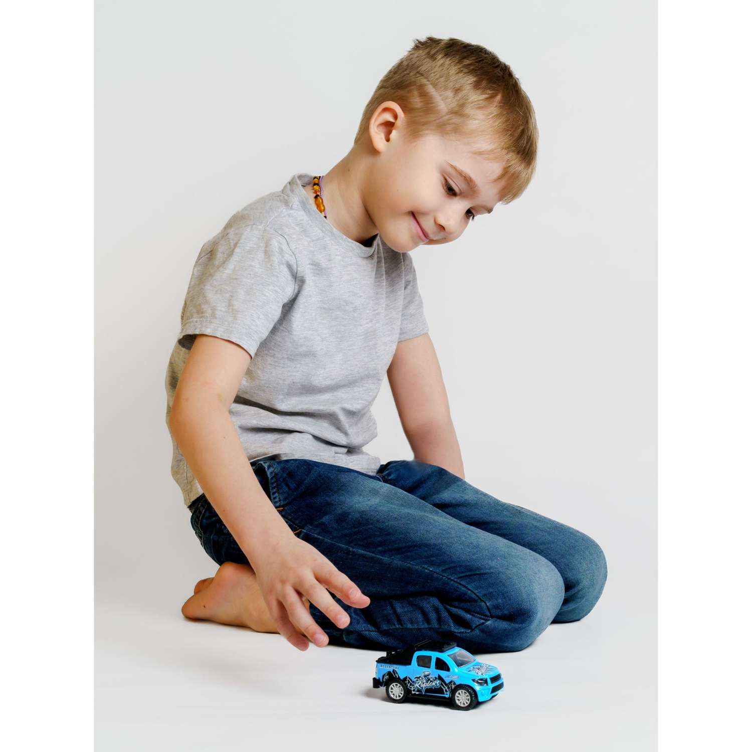 Машинка AUTOGRAND Pickup синяя детская металлическая с инерционным механизмом развивающая крутая 12 см 88541 - фото 4
