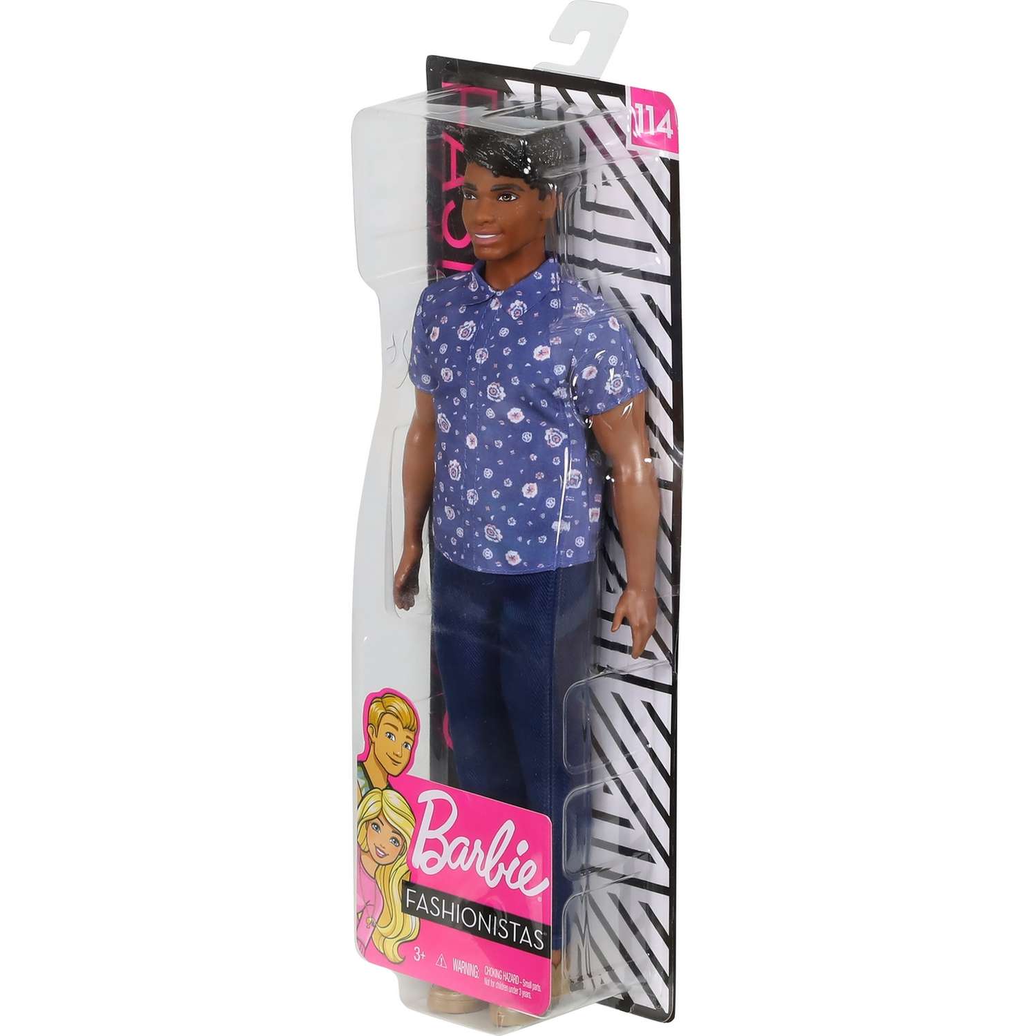 Кукла Barbie Игра с модой Кен 114 В рубашке с цветочным принтом FXL61 DWK44 - фото 3