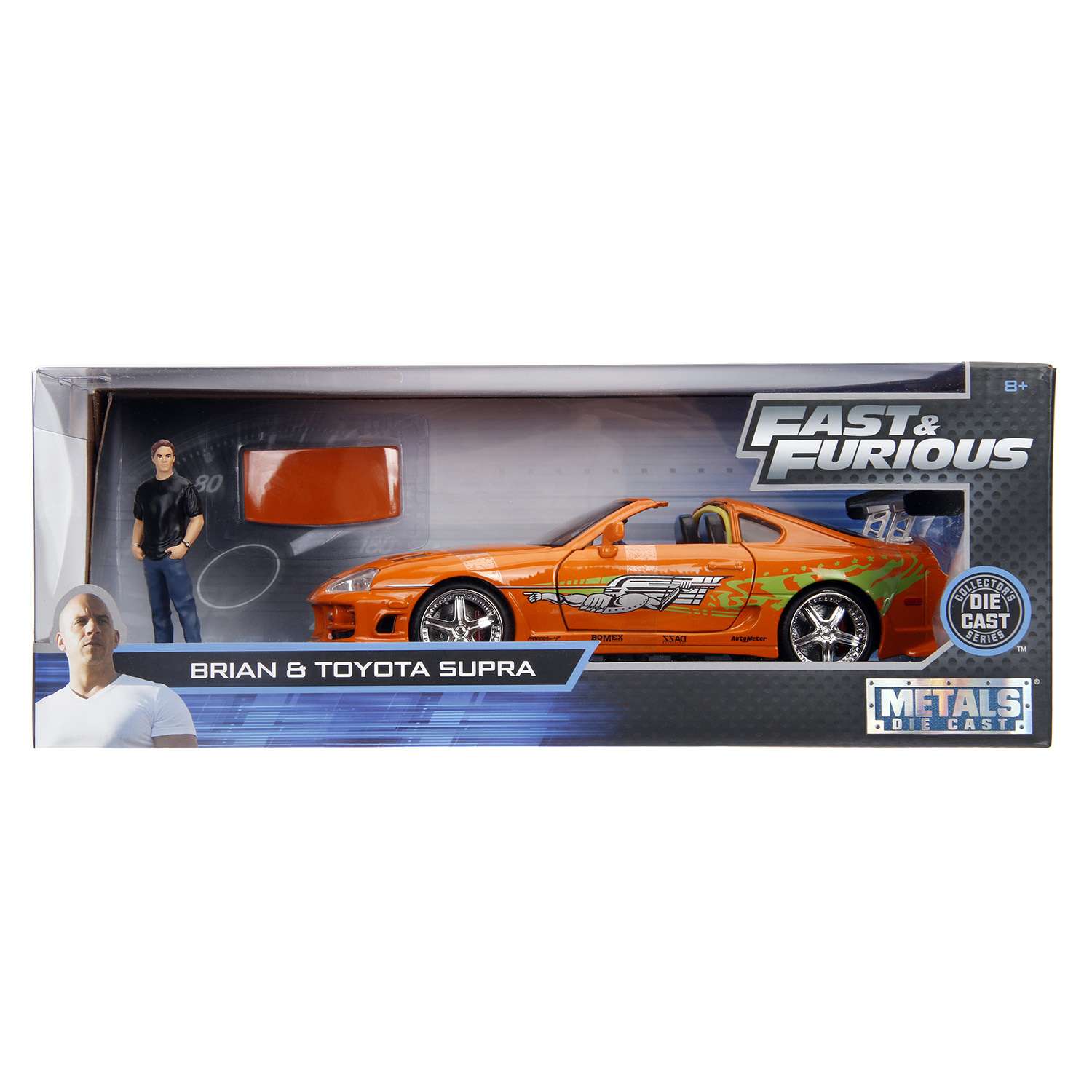 Машина Jada Fast and Furious 1:24Toyota Supra 1995 +фигурка Брайна О Коннера 30738 30738 - фото 2