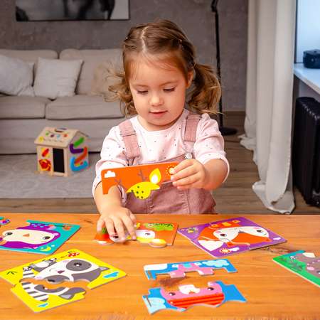 Набор пазлов Vladi Toys фигурные baby puzzle зигзаг Fisher-Price Лес