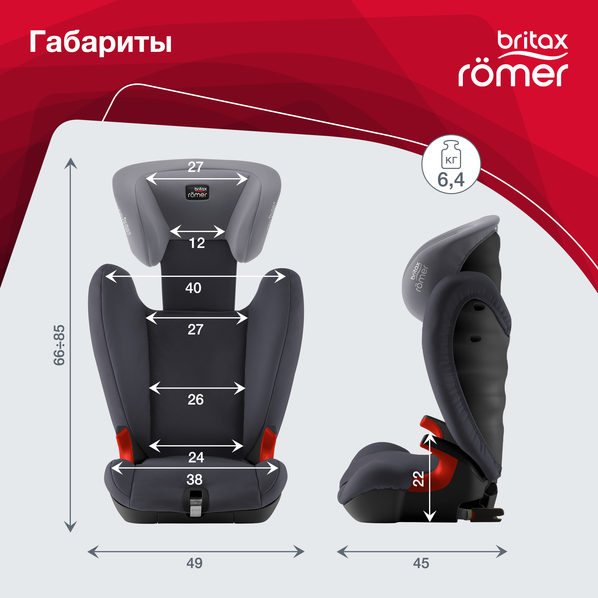 Автокресло Britax Roemer Kidfix SL Storm grey - фото 9