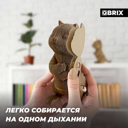 Конструктор 3D картонный QBRIX Протестный Мяу