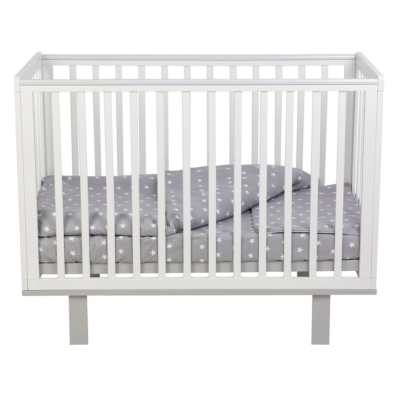 Детская кроватка Polini kids прямоугольная, (серый, белый) - фото 17