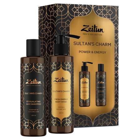 Подарочный набор Zeitun для мужчин Sultans charm шампунь парфюмированный гель для душа Tobacco Vetiveria