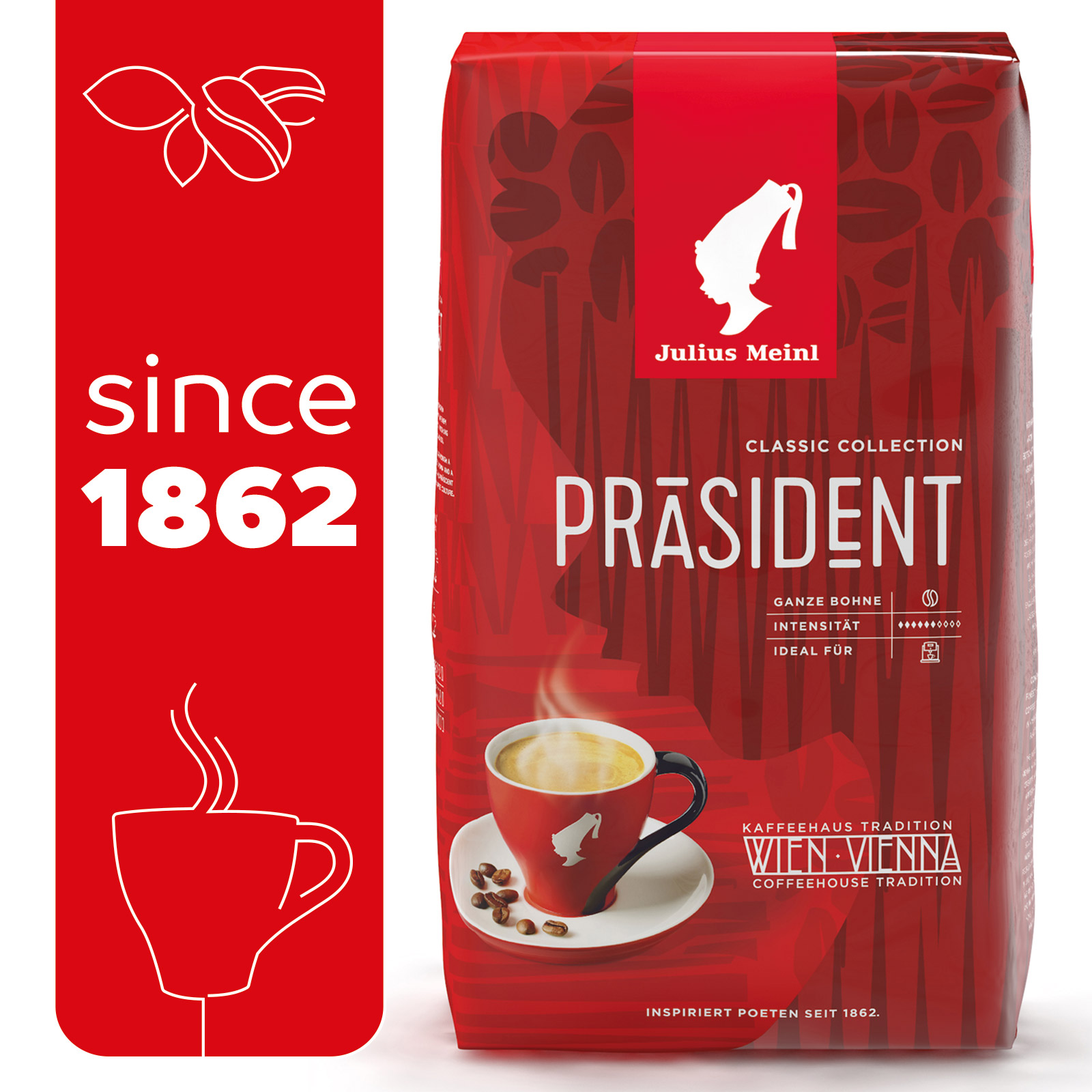 Кофе в зернах Julius Meinl Президент Классическая Коллекция 1кг - фото 1