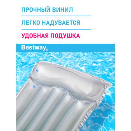 Матрас для плавания Bestway Серебро 183х76 см Прозрачный верх