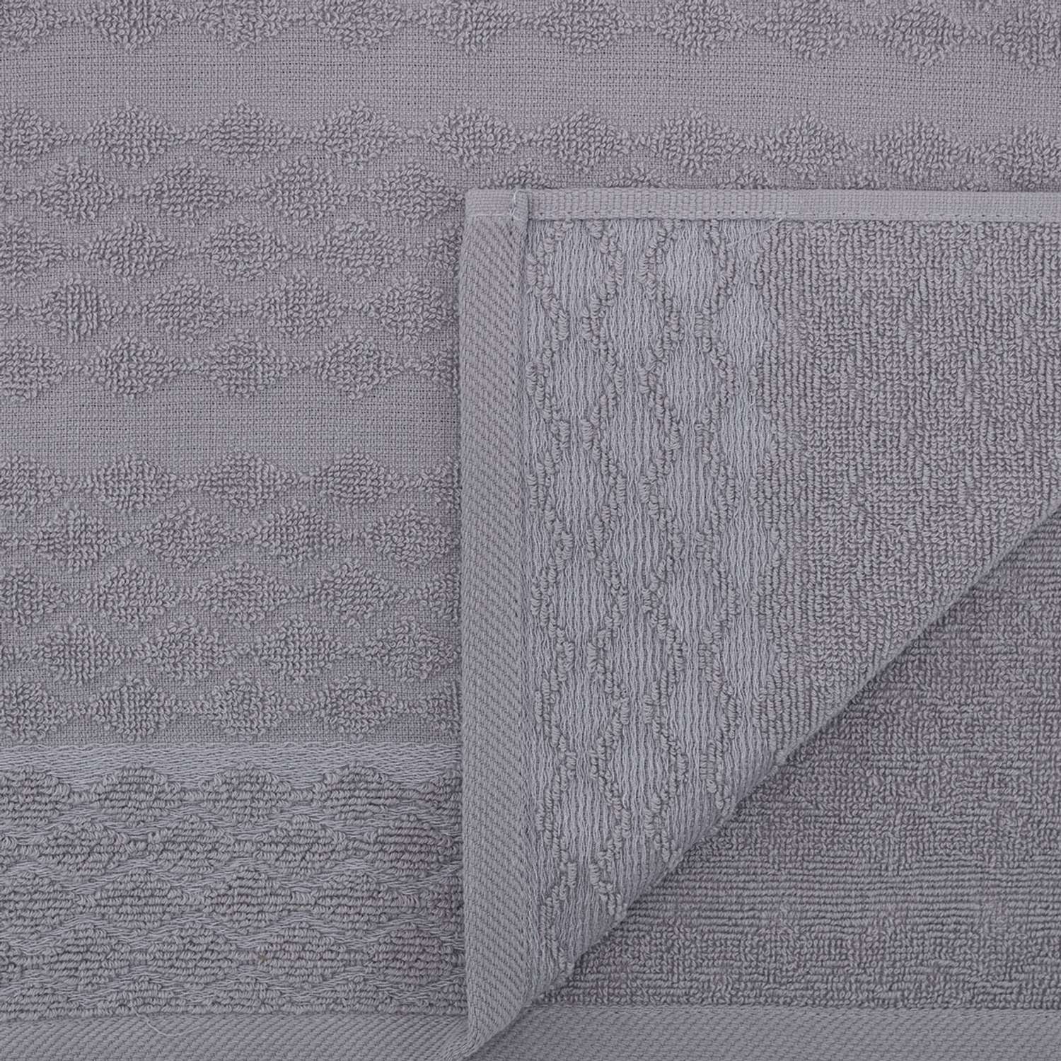 Махровое полотенце Bravo Лозанга м7707_11 M 50х80 серый - фото 3