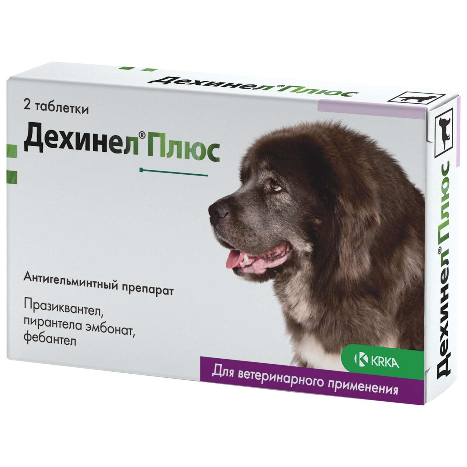 Антигельминтик для собак KRKA Дехинел плюс XL №2 таблетки - фото 1