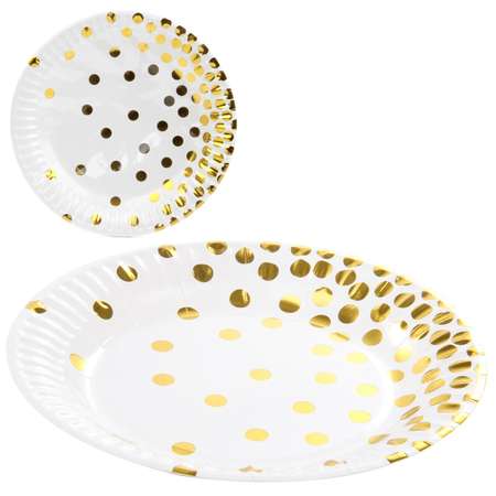 Набор тарелок Весёлый хоровод Золотые брызги 18см 6 штук