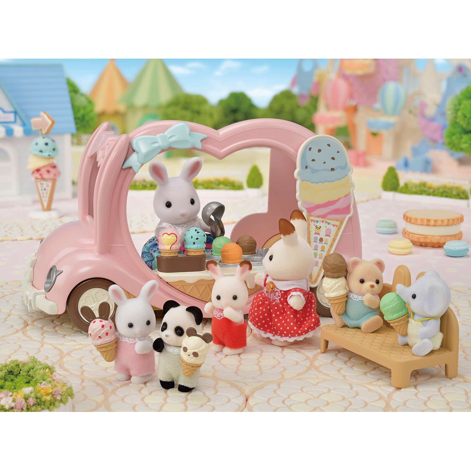 Игровой набор Sylvanian Families Фургончик с мороженым без механизмов 5651 - фото 7