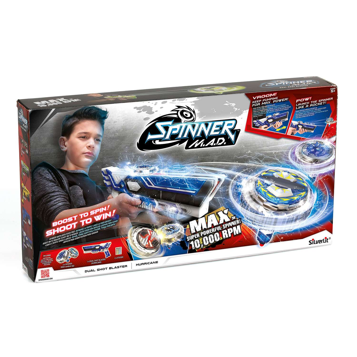 Игровой набор Spinner Mad Двойной Бластер синий - фото 1