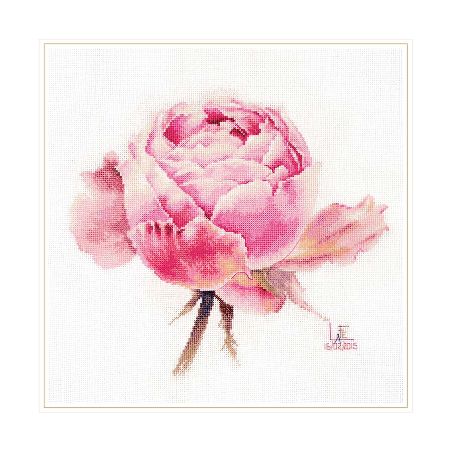 Набор для вышивания АЛИСА крестом 2-53 Акварельные розы. Розовая изысканная 24х26см - фото 1