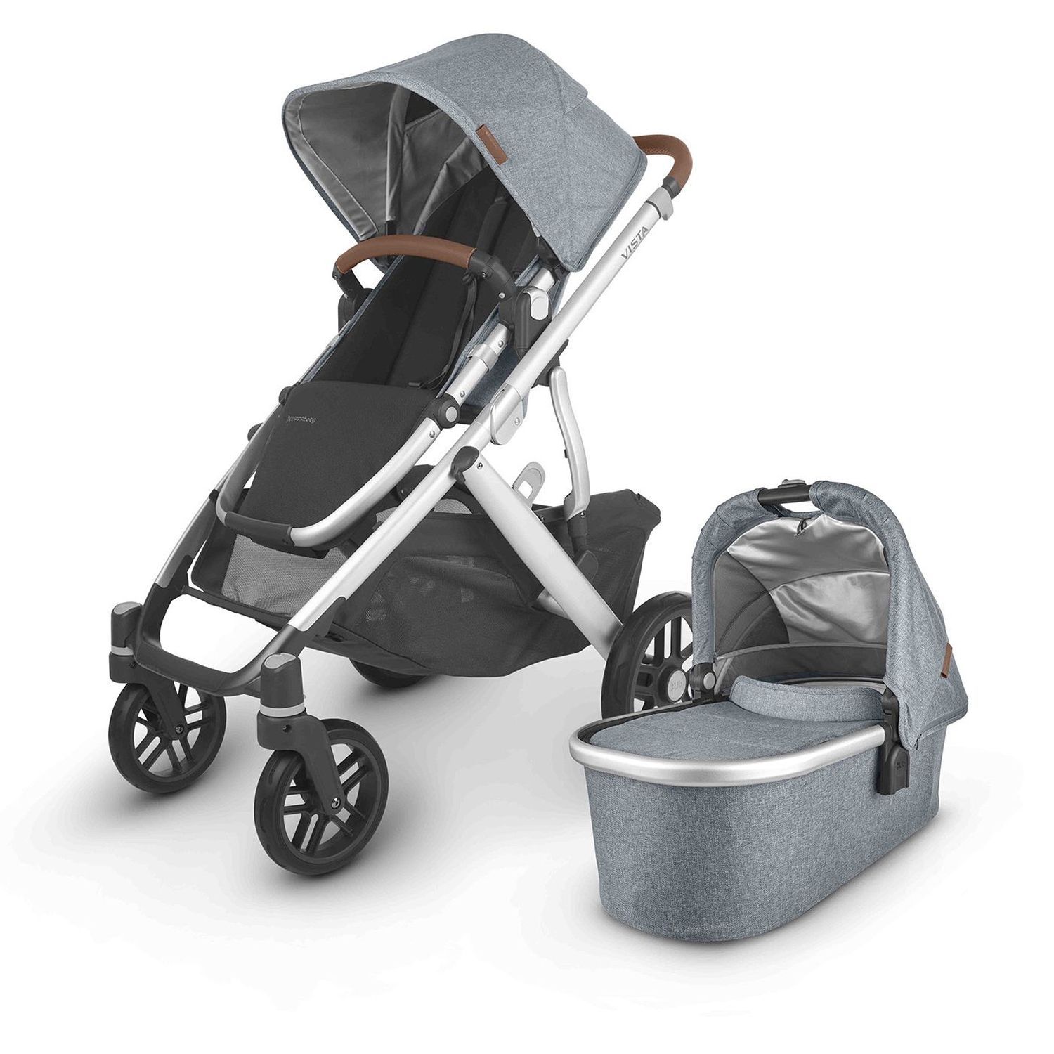 Коляска 2в1 UPPAbaby Vista V2 Gregory Голубой меланж - фото 1