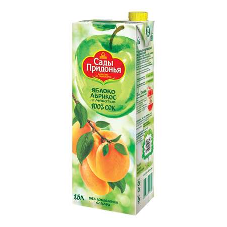 Сок Сады Придонья яблоко-абрикос с мякотью восстановленный 1.5л