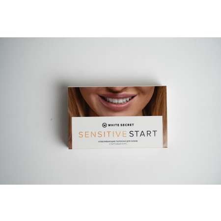 Полоски для отбеливания зубов White Secret Sensitive Start бережное отбеливание для чувствительных зубов 7 дней
