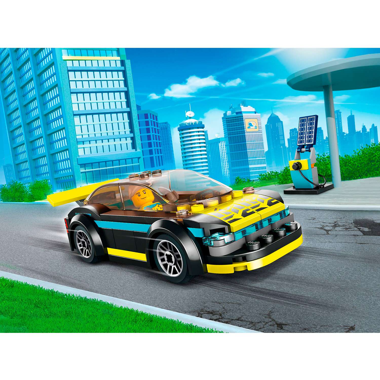 Конструктор детский LEGO City Электрический спорткар 60383 - фото 6