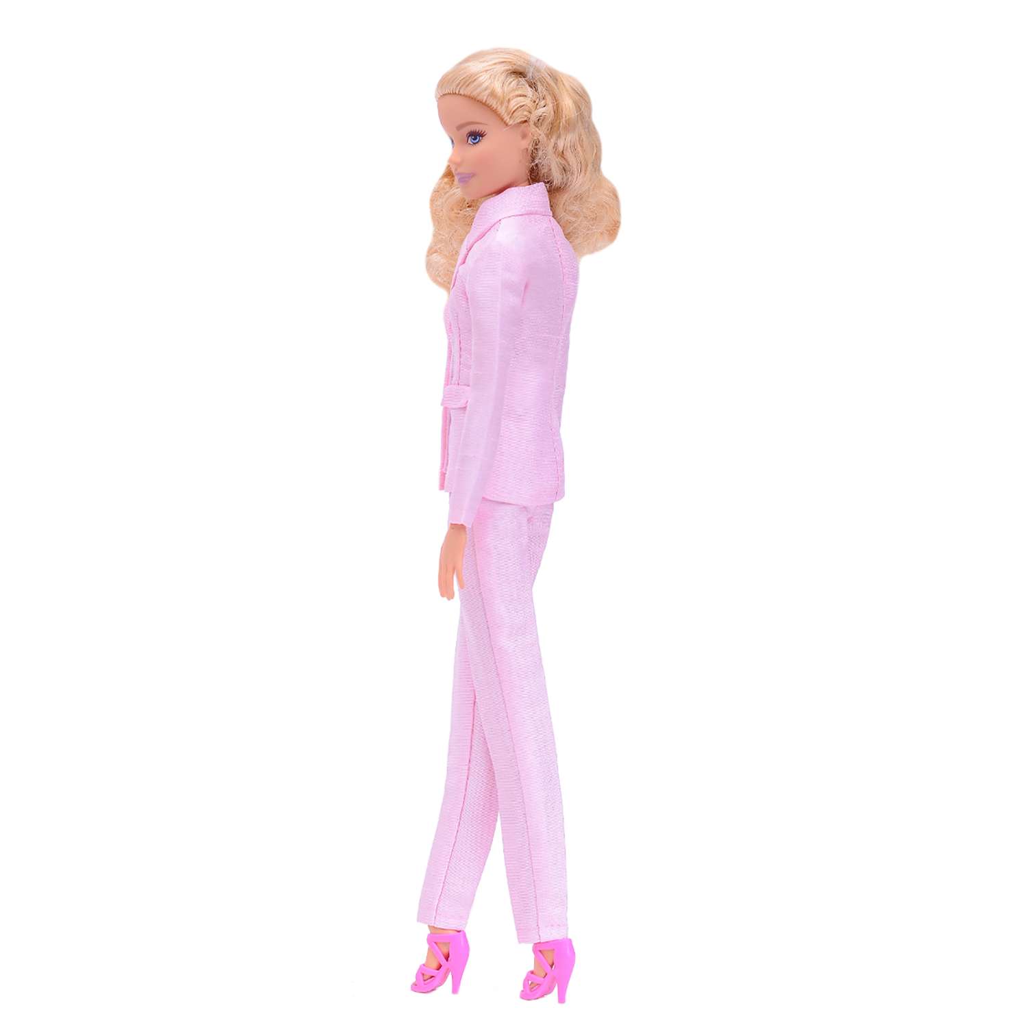 Шелковый брючный костюм Эленприв Светло-розовый для куклы 29 см типа Барби FA-011-04 - фото 7