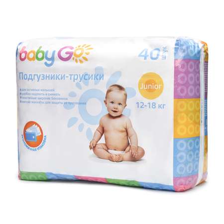 Трусики BabyGo 40 шт. 5 12-18 кг