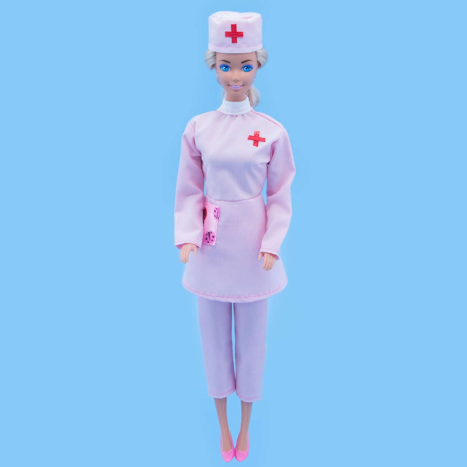Костюм медсестры Модница для куклы 29 см 4747 розовый 4547розовый - фото 1