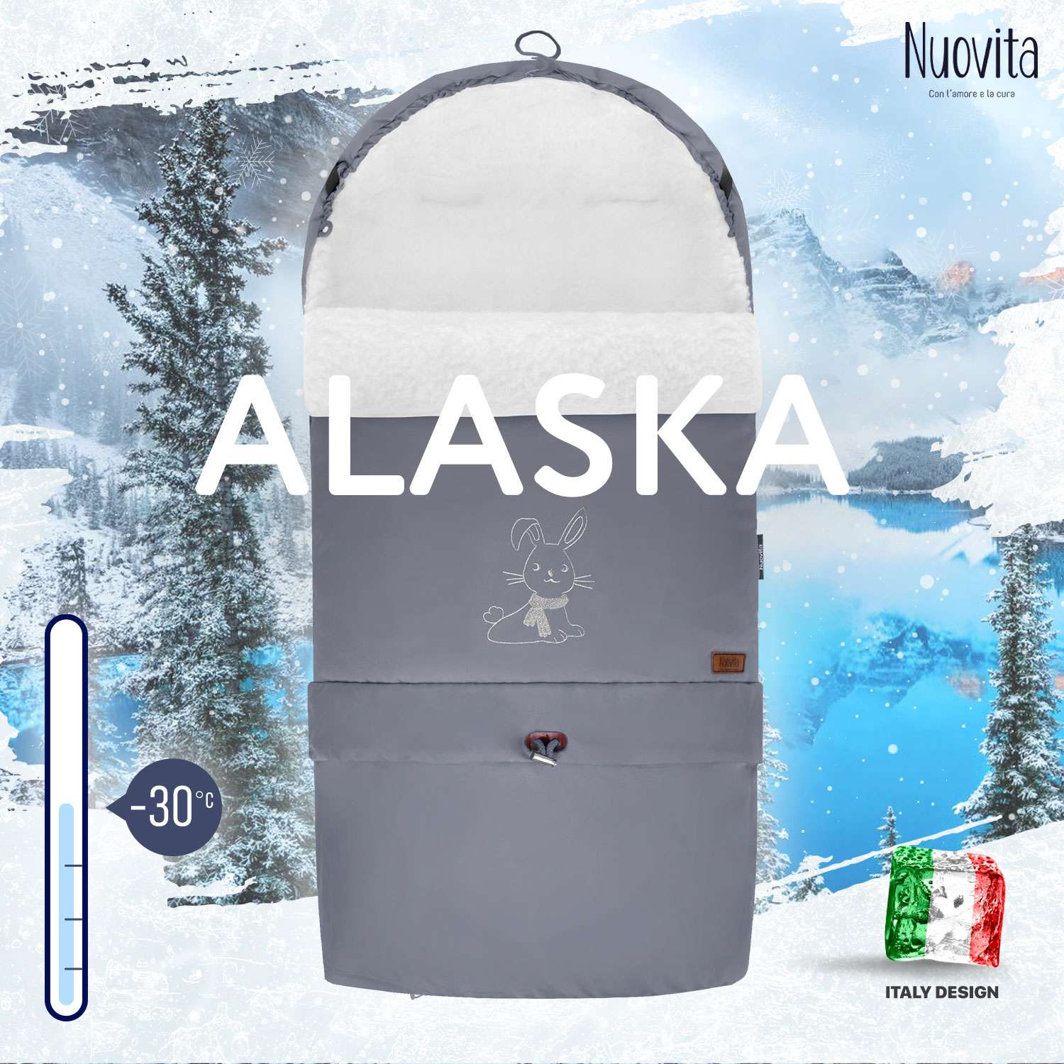 Конверт Nuovita Alaska Bianco Серый - фото 4