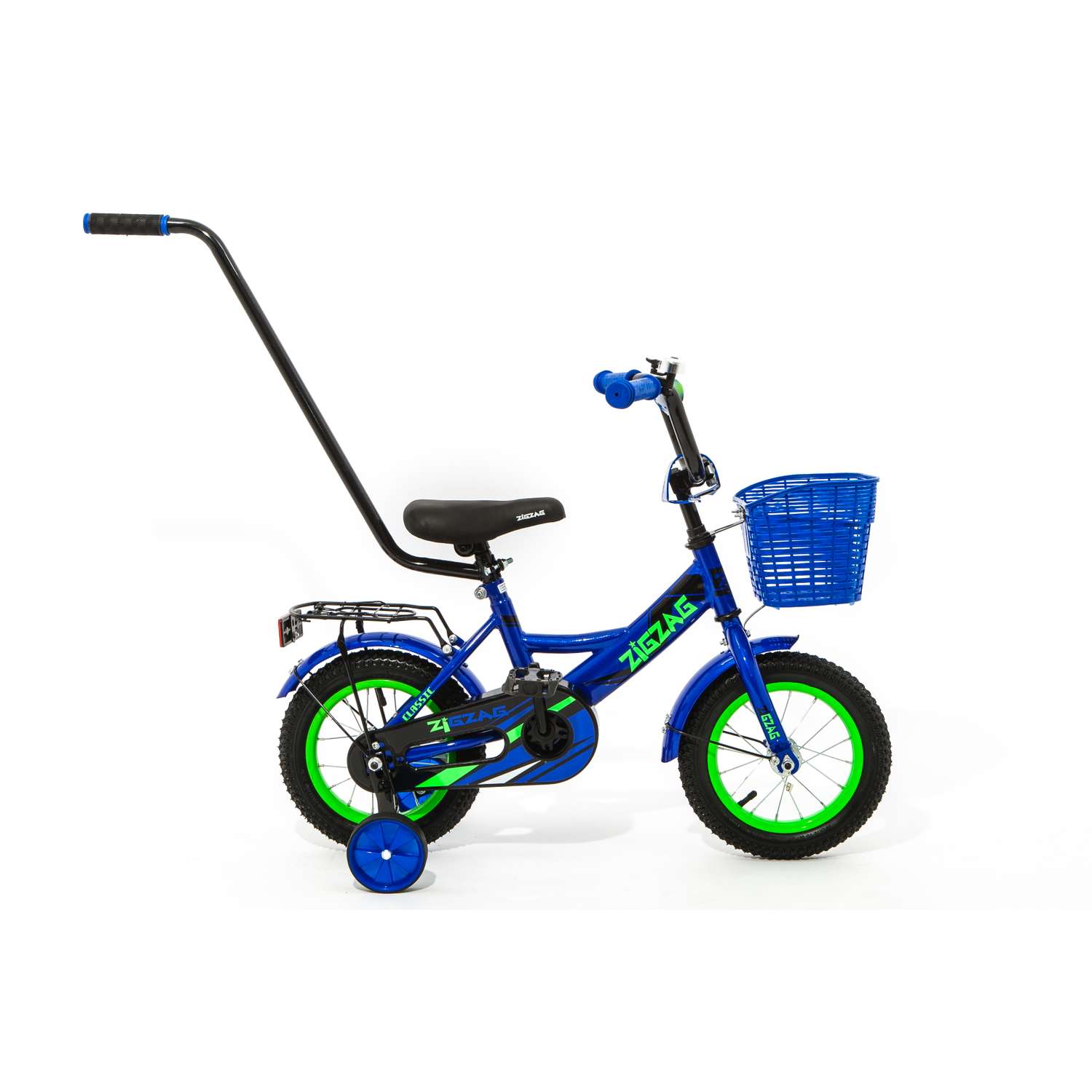 Велосипед ZigZag 12 CLASSIC синий С РУЧКОЙ - фото 6