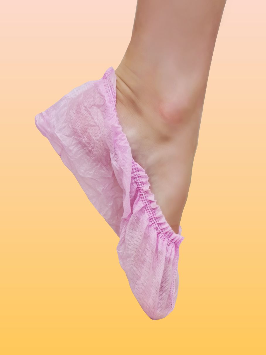 Носки Амарант из нетканого материала одноразовые 50 пар/розовые - фото 2