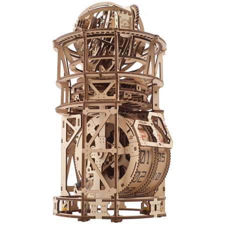 Сборная деревянная модель UGEARS Астроном. Настольные часы с турбийоном 3D-пазл механический конструктор