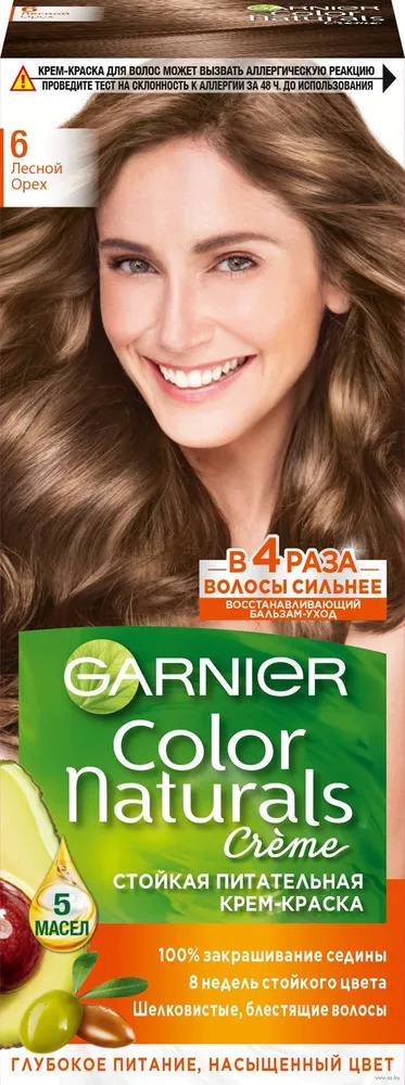 Крем-краска GARNIER Color Naturals 6 Лесной орех - фото 1