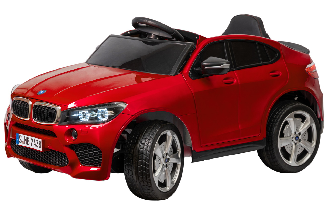 Детский электромобиль TOYLAND Bmw X6 mini 4х4 7438 бордо краска - фото 3