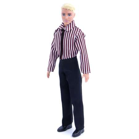 Классический костюм Модница для куклы 30 см 1418 черный-вишневый