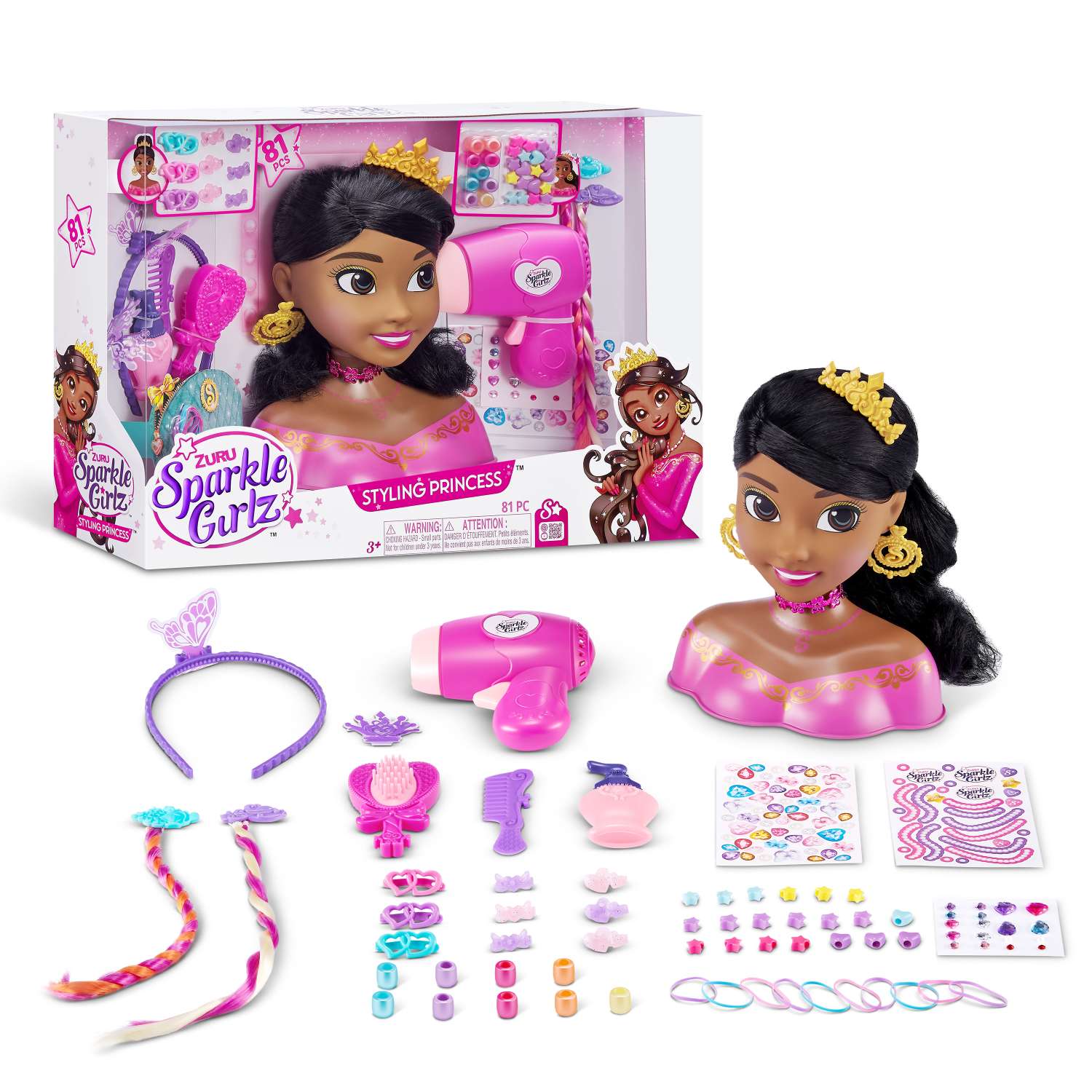 Набор игровой Sparkle Girlz Кукла с волосами Брюнетка 100526 - фото 2
