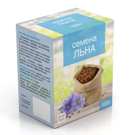 Биологически активная добавка Real Caps Семена льна 100г
