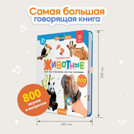 Говорящая книжка BertToys большая нажималка животные