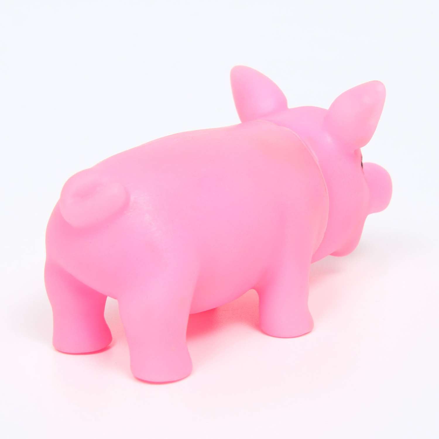 Игрушка для собак Пижон «Маленький поросенок» с пищалкой 9 см бледно-розовая - фото 2