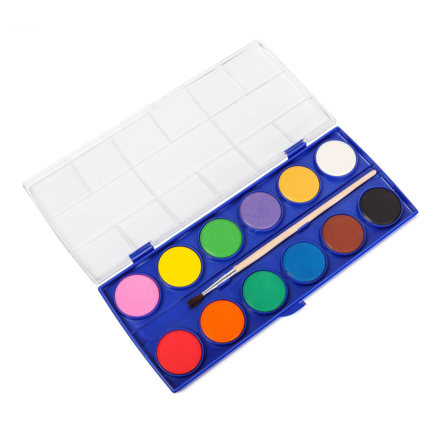 Краски акварельные Erhaft с кисточкой 12 цветов MP55787 - фото 2